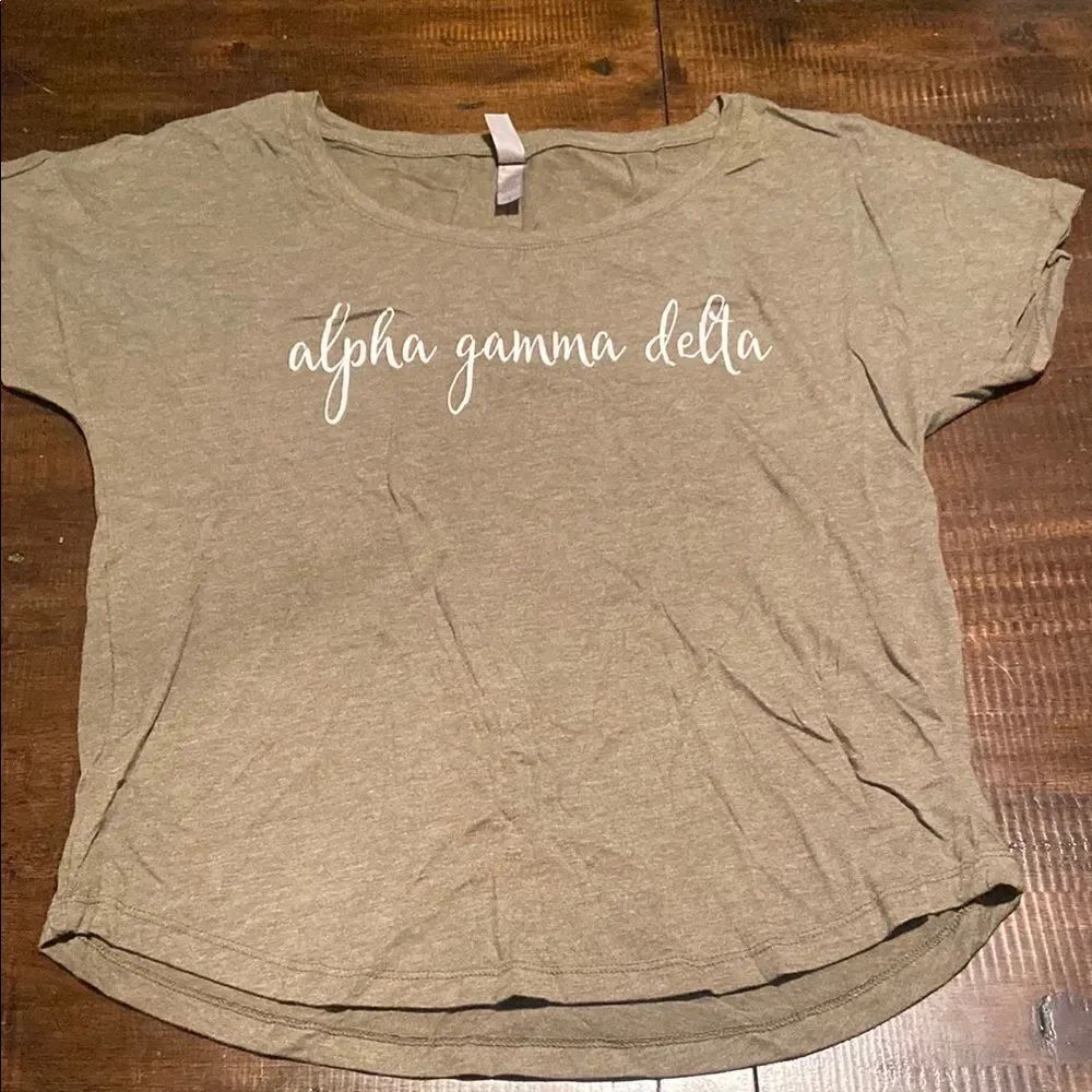 Alpha Gamma Delta Olive Green Women's Top